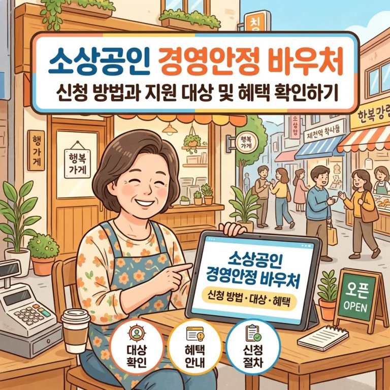 소상공인 경영안정 바우처 신청 방법과 지원 대상 및 혜택 확인하기