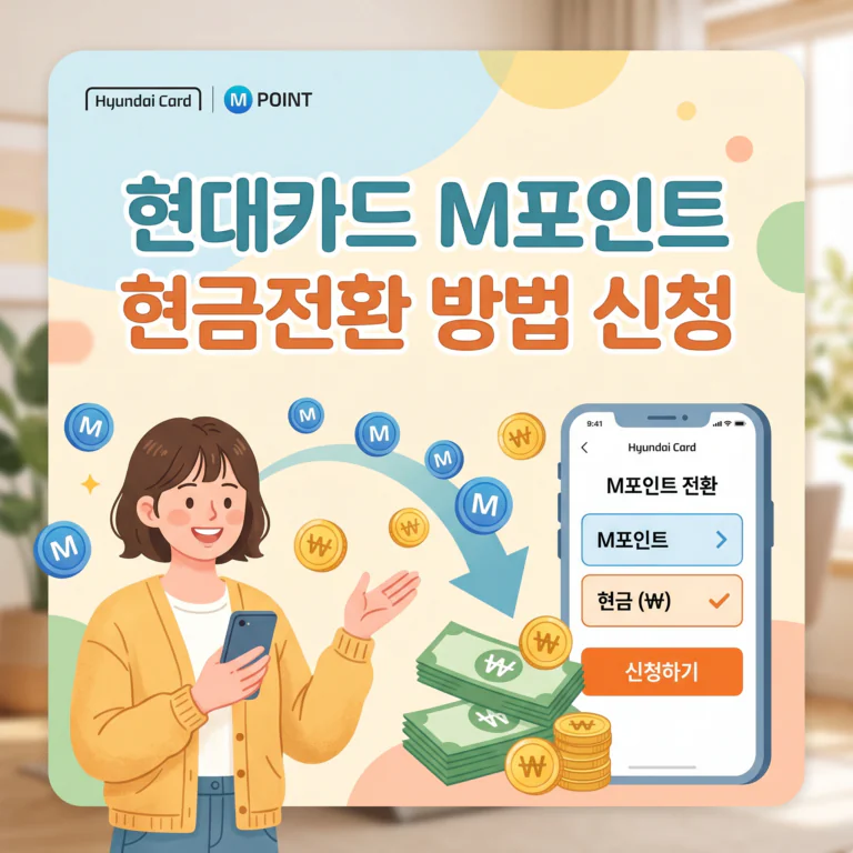 현대카드 M포인트 현금전환 신청방법