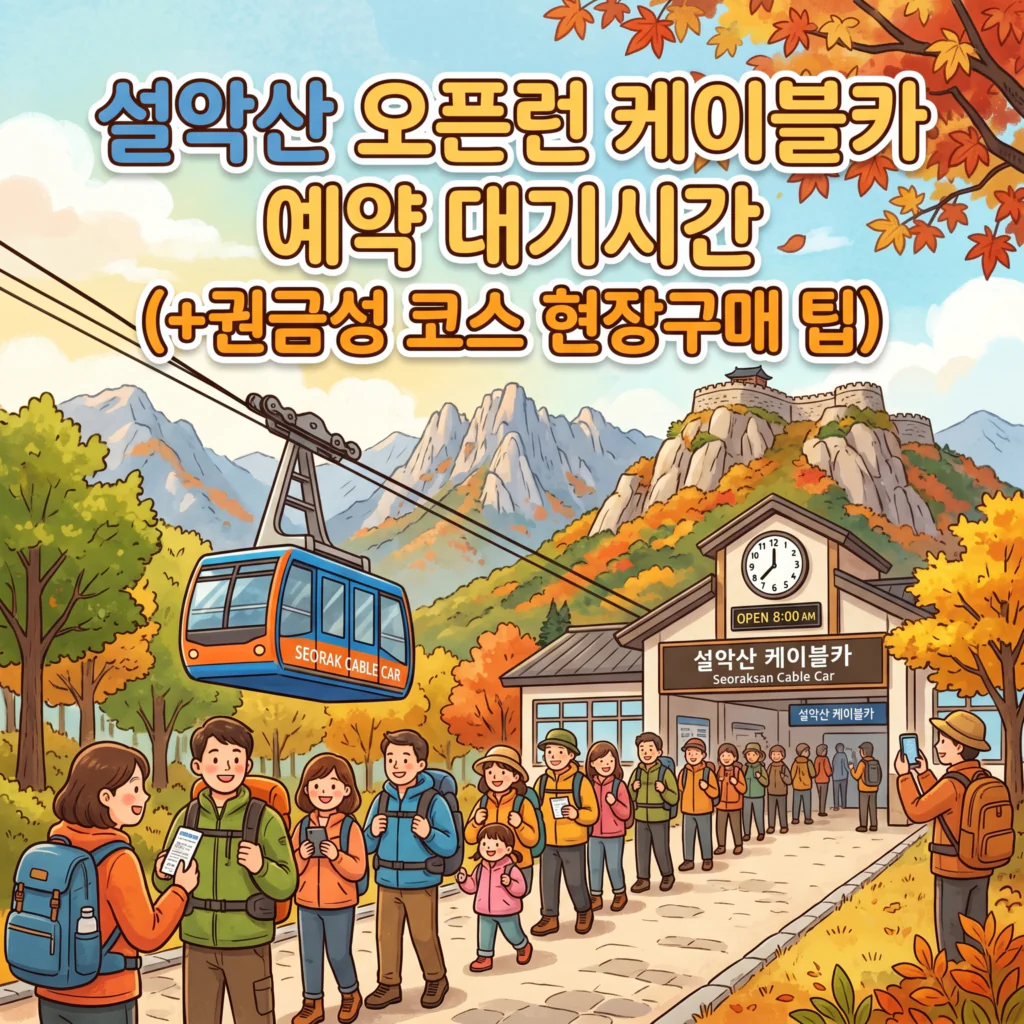 설악산 오픈런 케이블카 예약 대기시간(+권금성 코스 현장구매 팁)