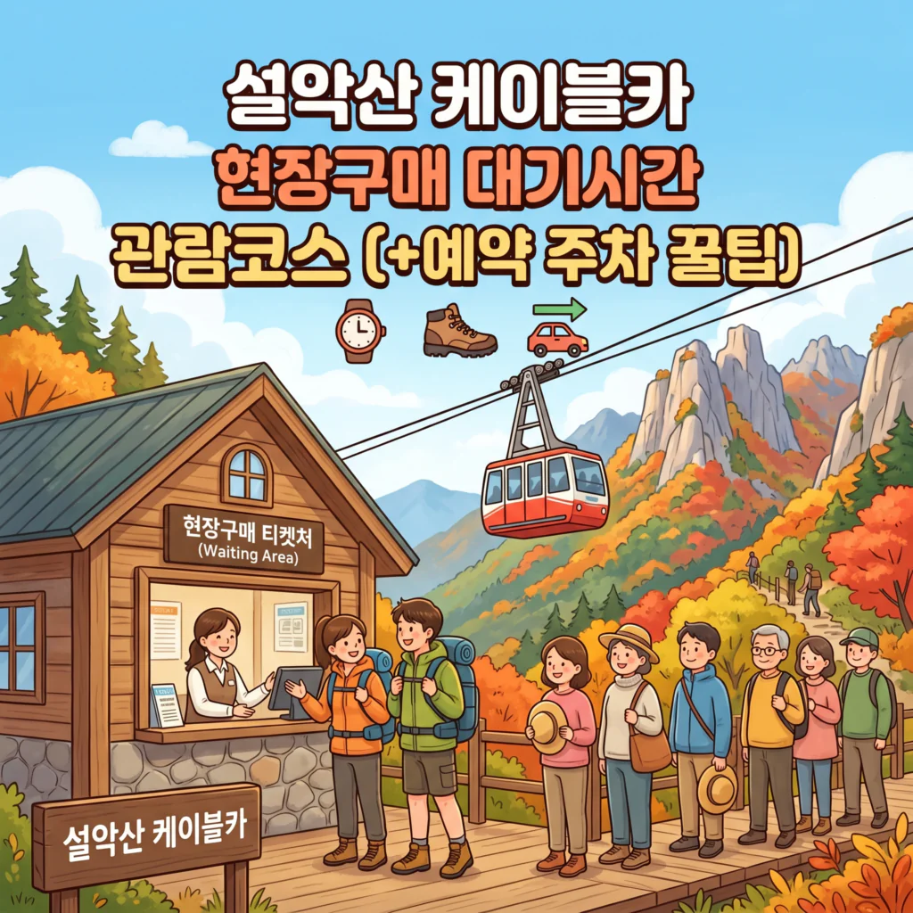설악산 케이블카 현장구매 대기시간 관람코스(+예약 주차 꿀팁)
