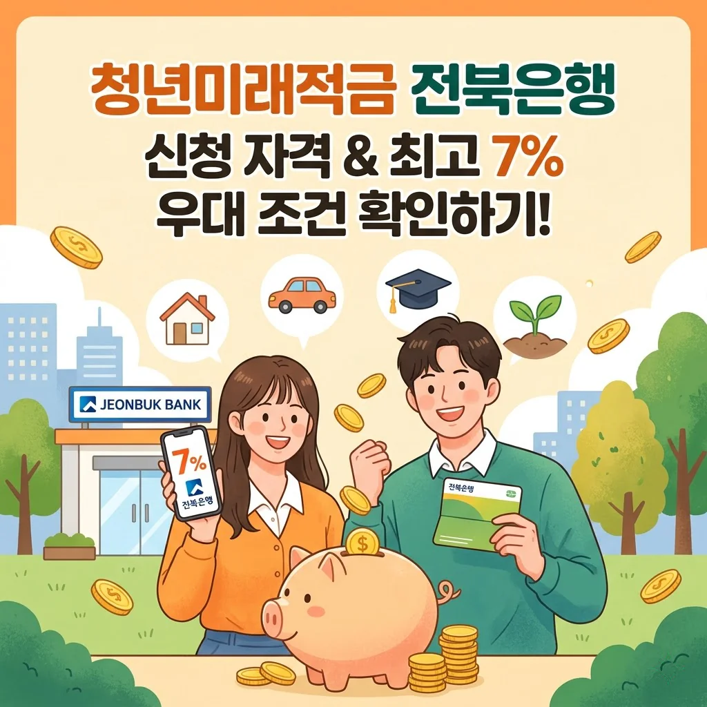 전북은행 청년미래적금 신청 자격과 최고 금리 7% 우대 조건 확인하는 방법
