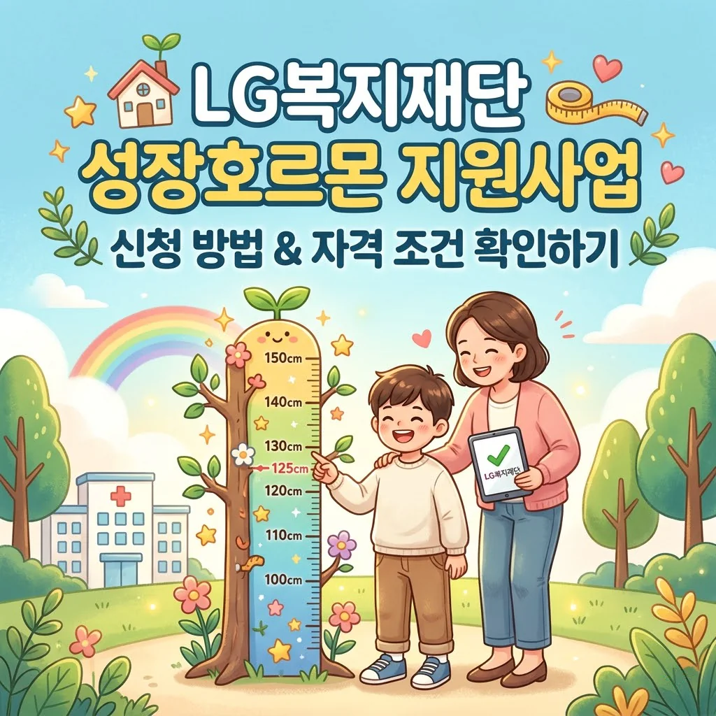 LG복지재단 성장호르몬 지원사업 신청 방법과 자격 조건 확인하기