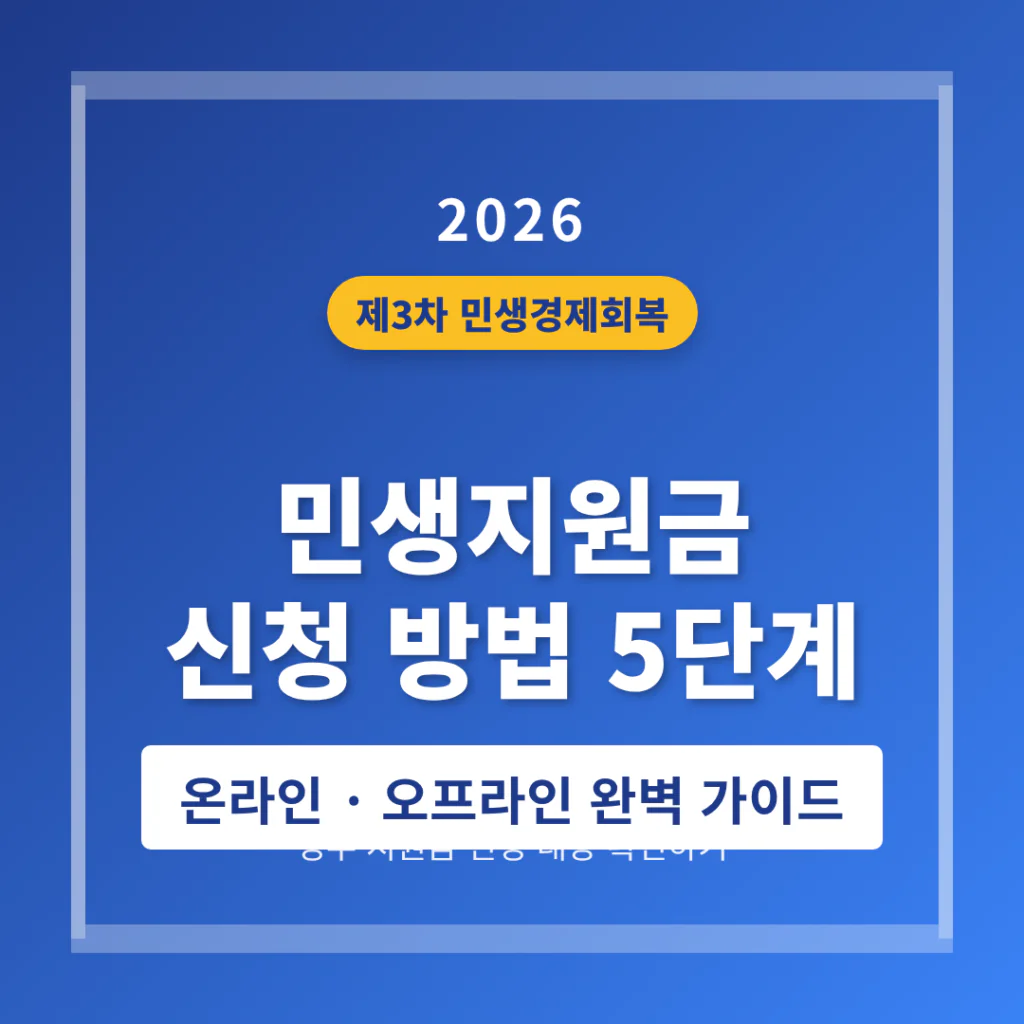 2026 민생지원금 3차 신청 방법 5단계 (온라인/오프라인) | 2026 완벽 가이드