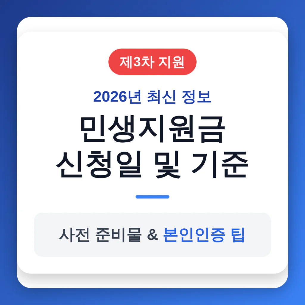 민생지원금 3차 신청일 기준 및 사전 준비물(본인인증 팁) | 2026 완벽 가이드