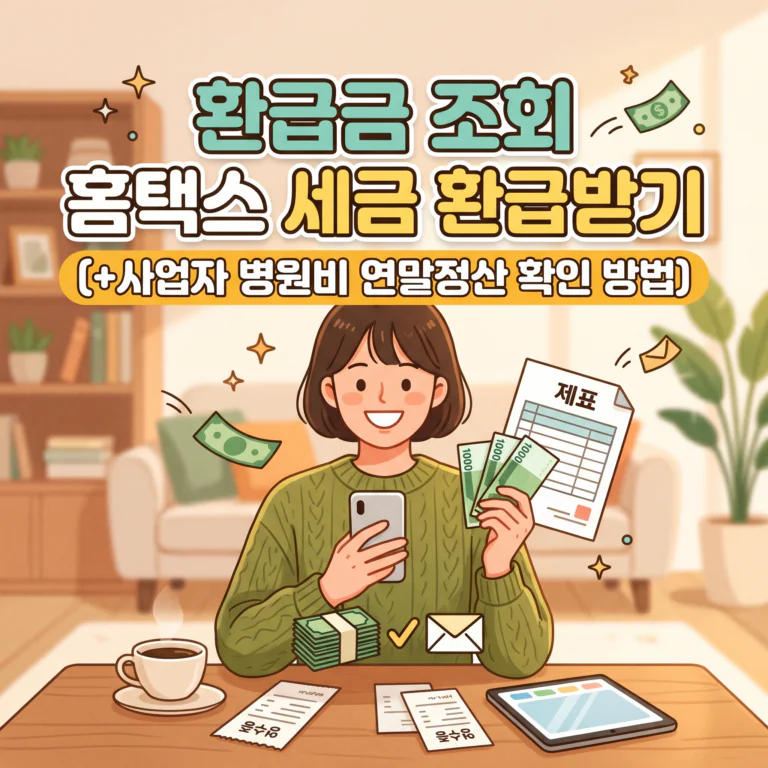 환급금 조회 홈택스 세금 환급받기(+사업자 병원비 연말정산 확인 방법)