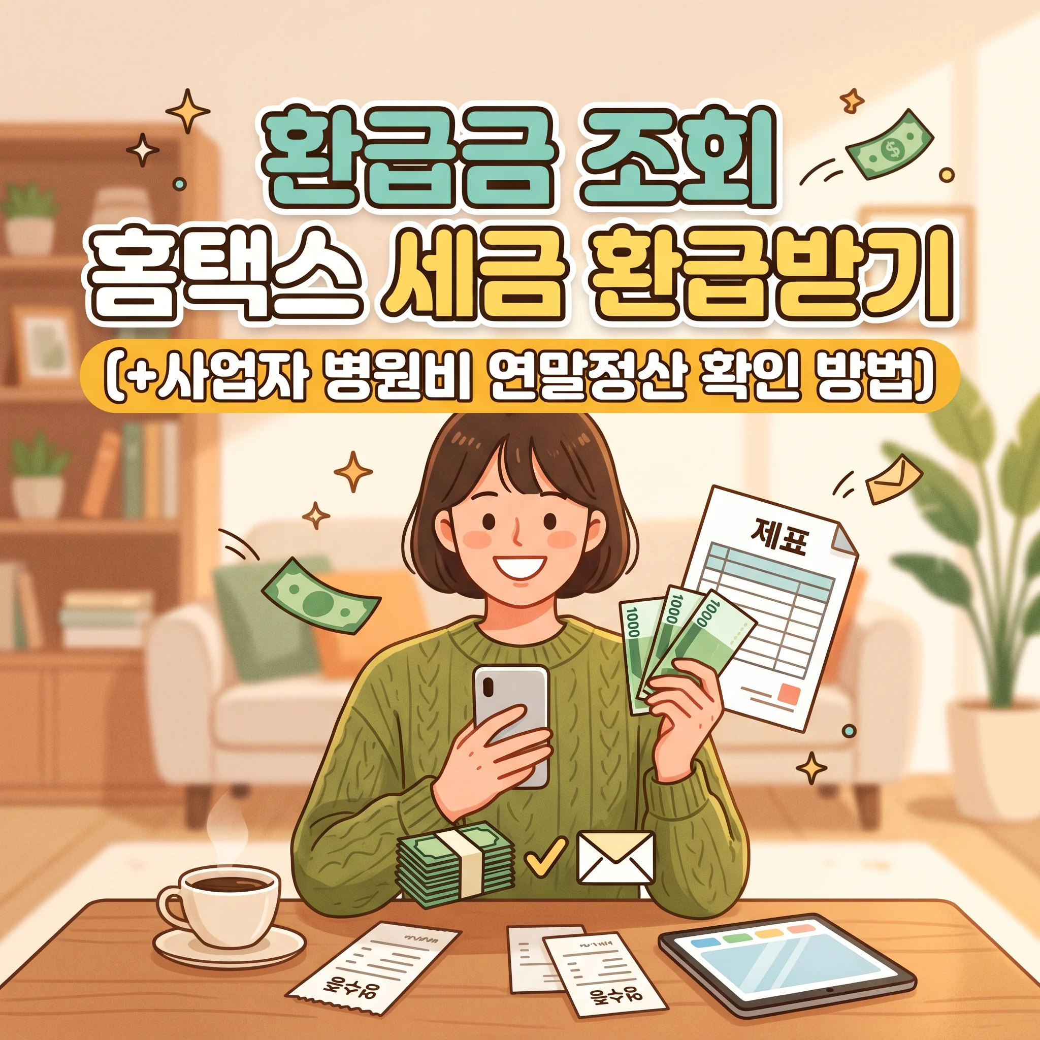 환급금 조회 홈택스 세금 환급받기(+사업자 병원비 연말정산 확인 방법)