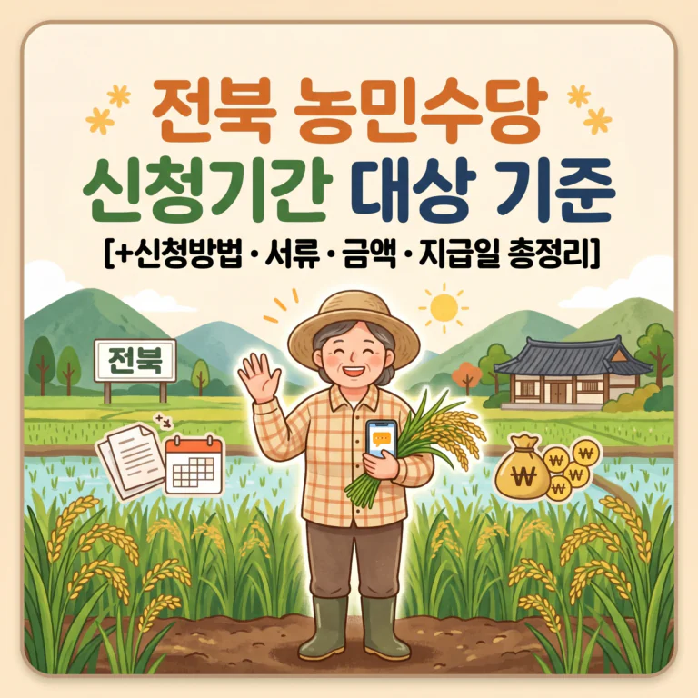 전북 농민수당 신청기간 대상 기준(+신청방법 서류 금액 지급일 총정리)