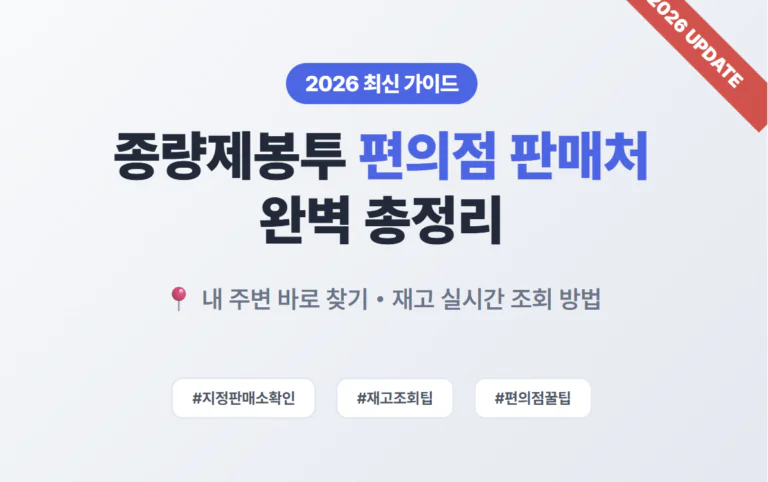 2026년 가이드, 편의점 정보