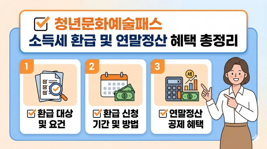 2026 청년문화예술패스 소득세 환급 및 연말정산 혜택 총정리