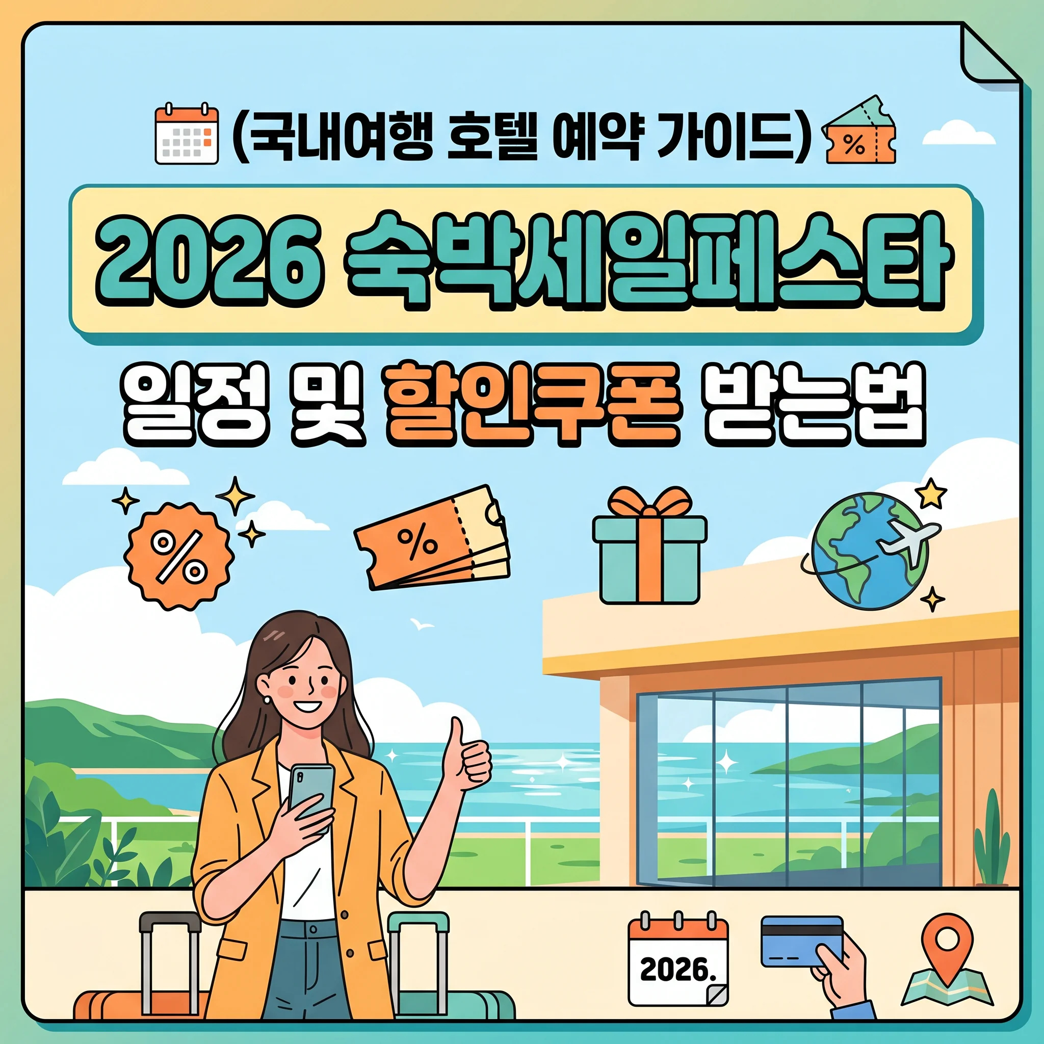 2026 숙박세일페스타 일정 및 할인쿠폰 받는법 (국내여행 호텔 예약 가이드)