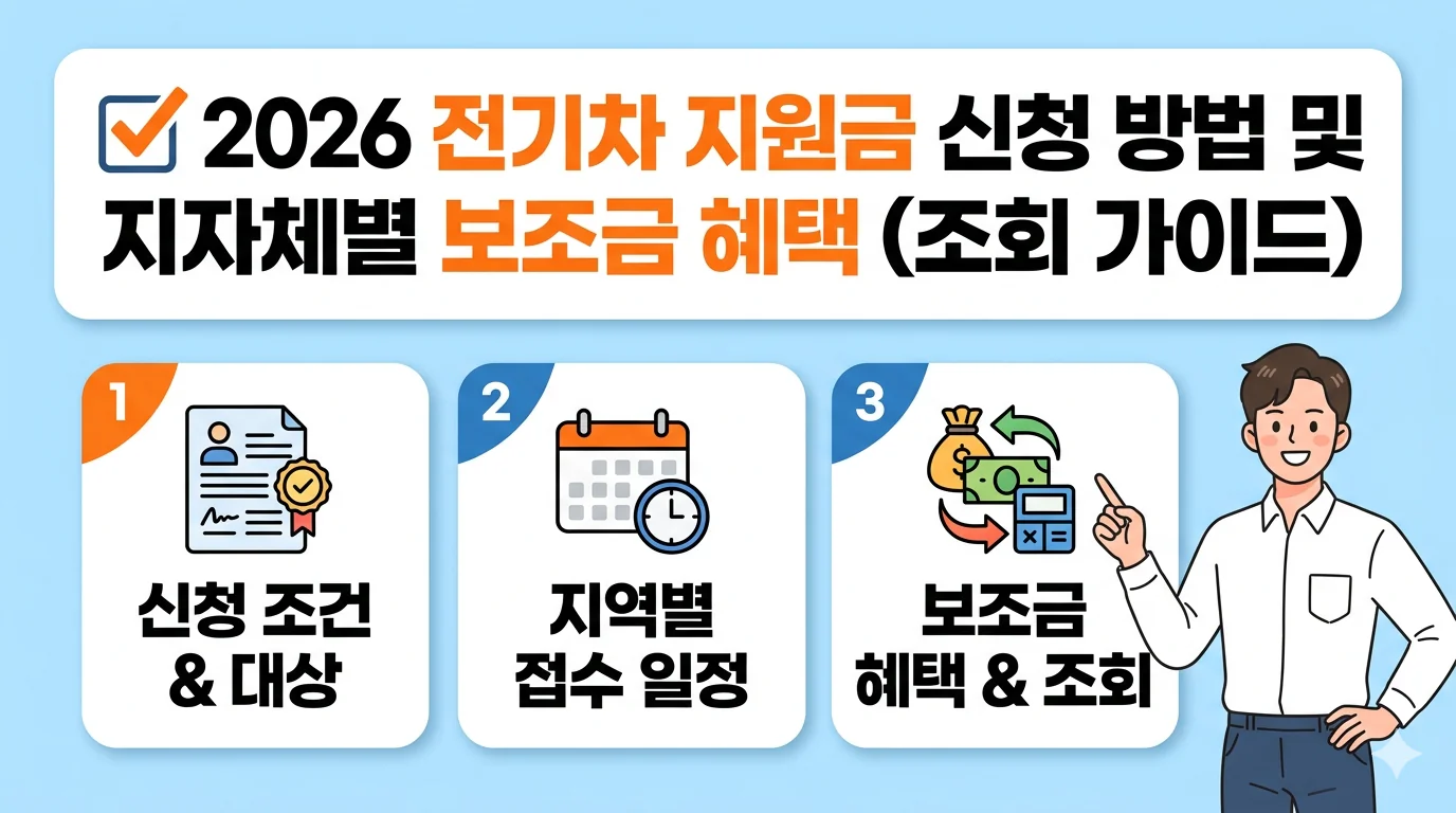 2026 전기차 지원금 신청 방법 및 지자체별 보조금 혜택 (조회 가이드)