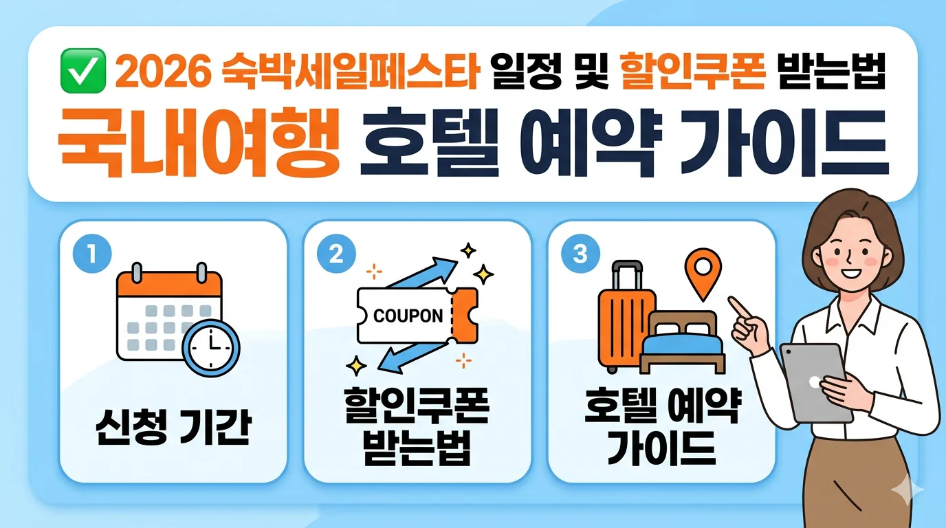 2026 숙박세일페스타 일정 및 할인쿠폰 받는법 (국내여행 호텔 예약 가이드)