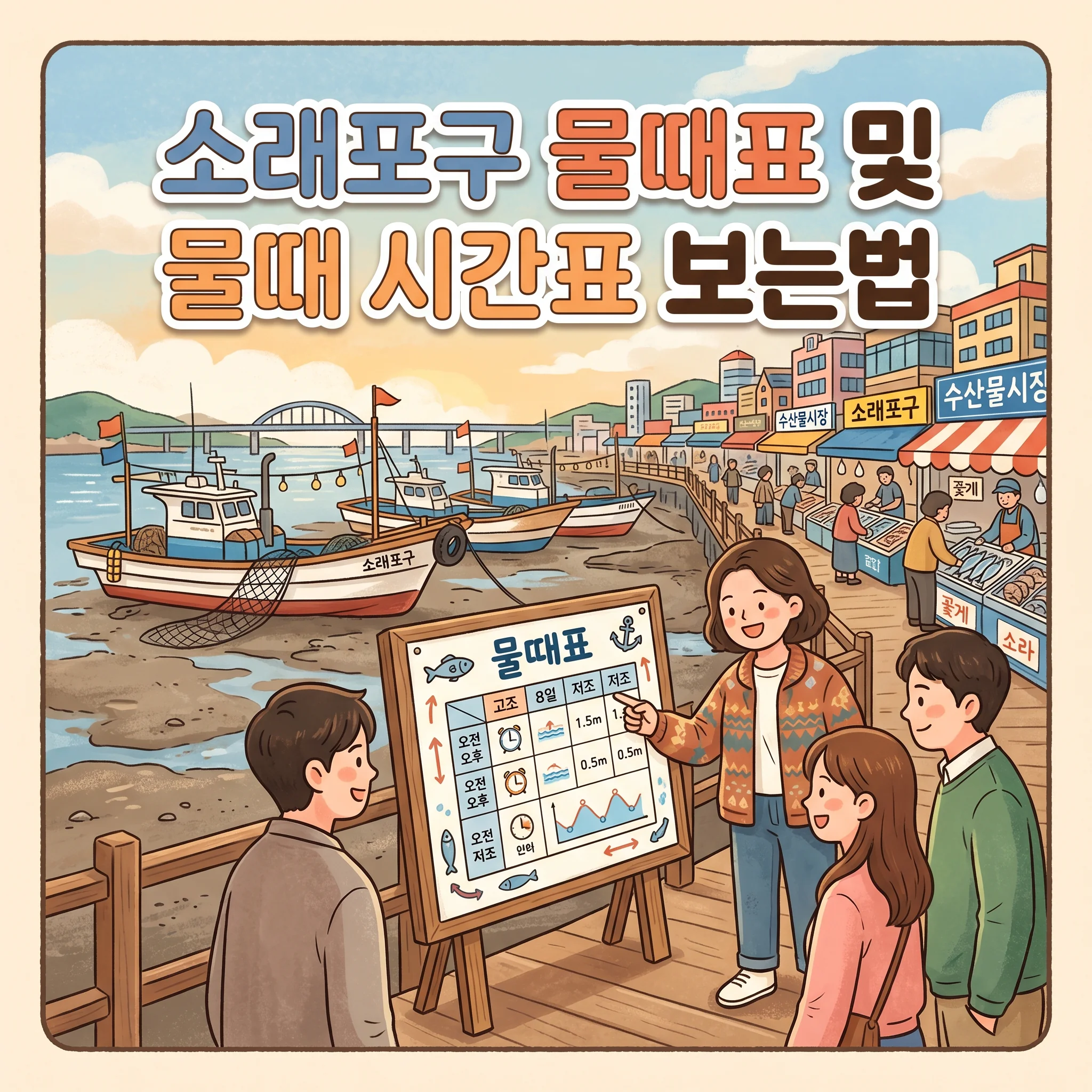 소래포구 물때표 및 물때 시간표 보는법