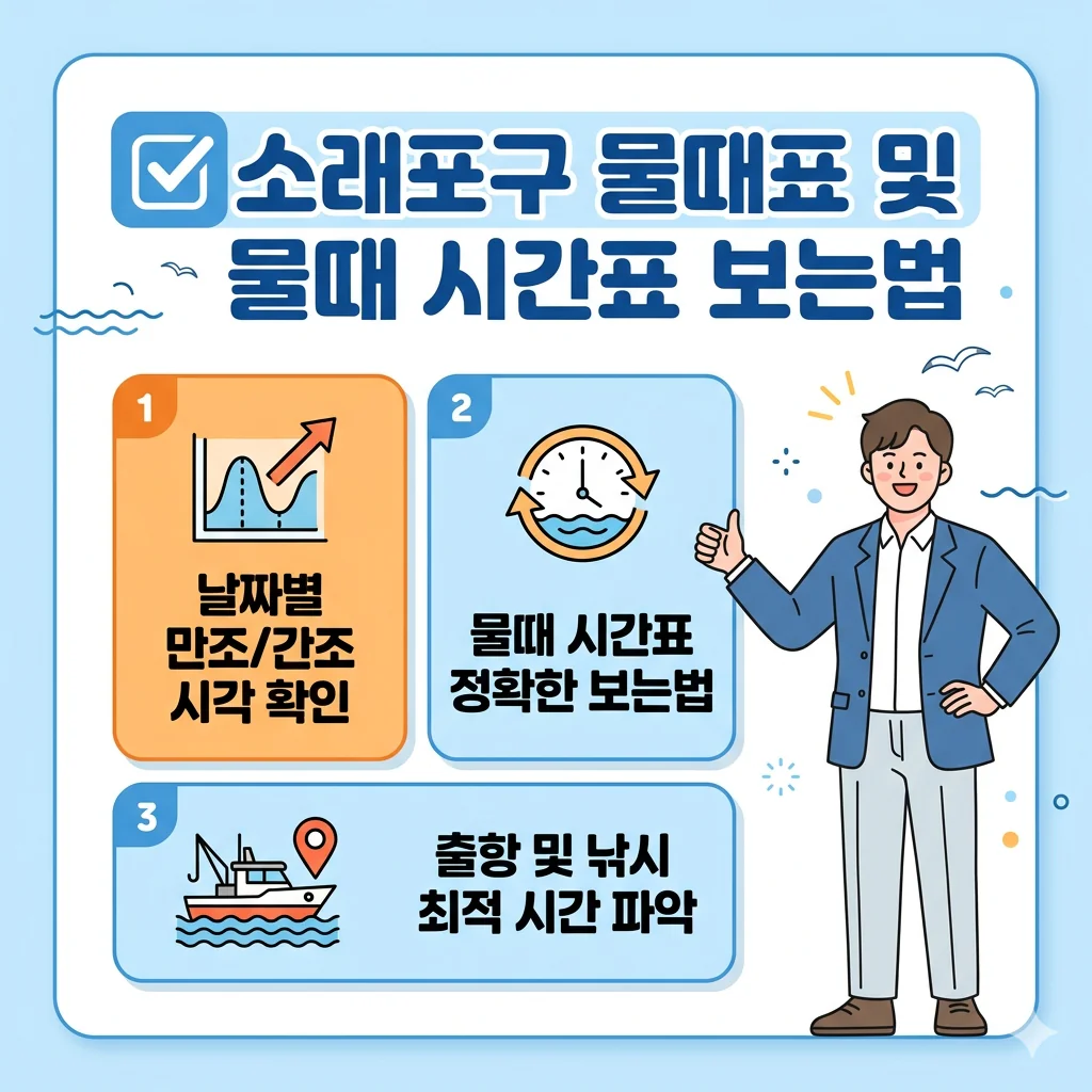 소래포구 물때표 및 물때 시간표 보는법