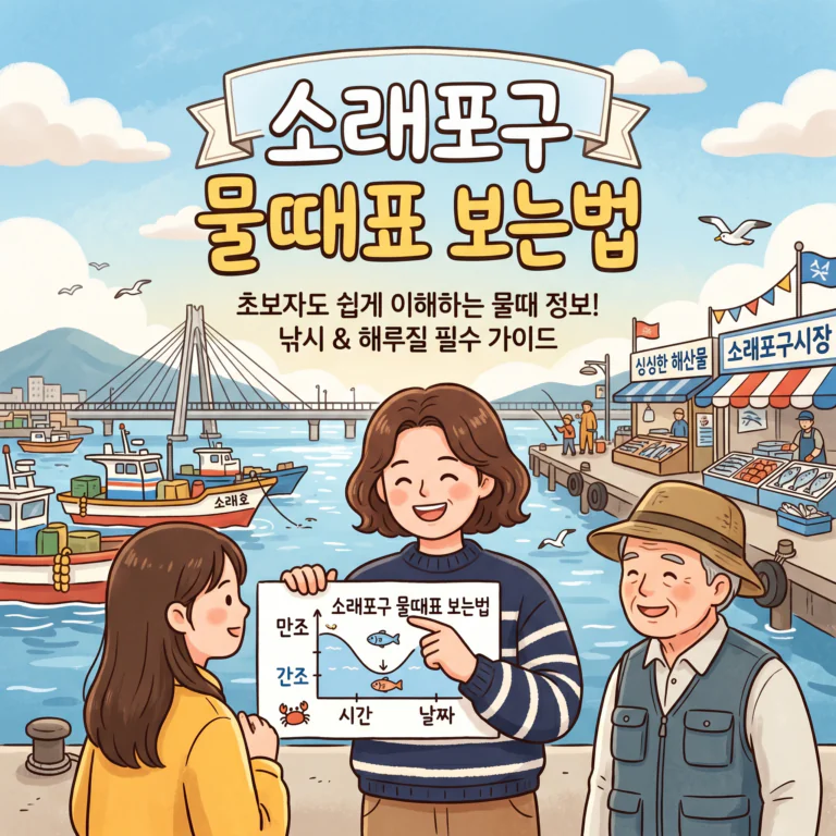 소래포구 물때표 보는법 (2026년 최신)