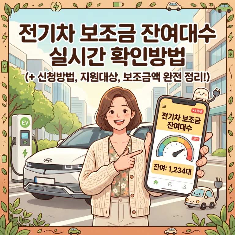 전기차 보조금 잔여대수 실시간 확인방법(+신청방법 지원대상 보조금액)
