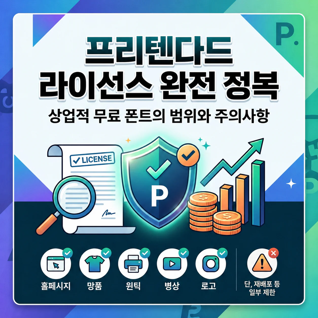 프리텐다드 라이선스 완전 정복 상업적 무료 폰트의 범위와 주의사항