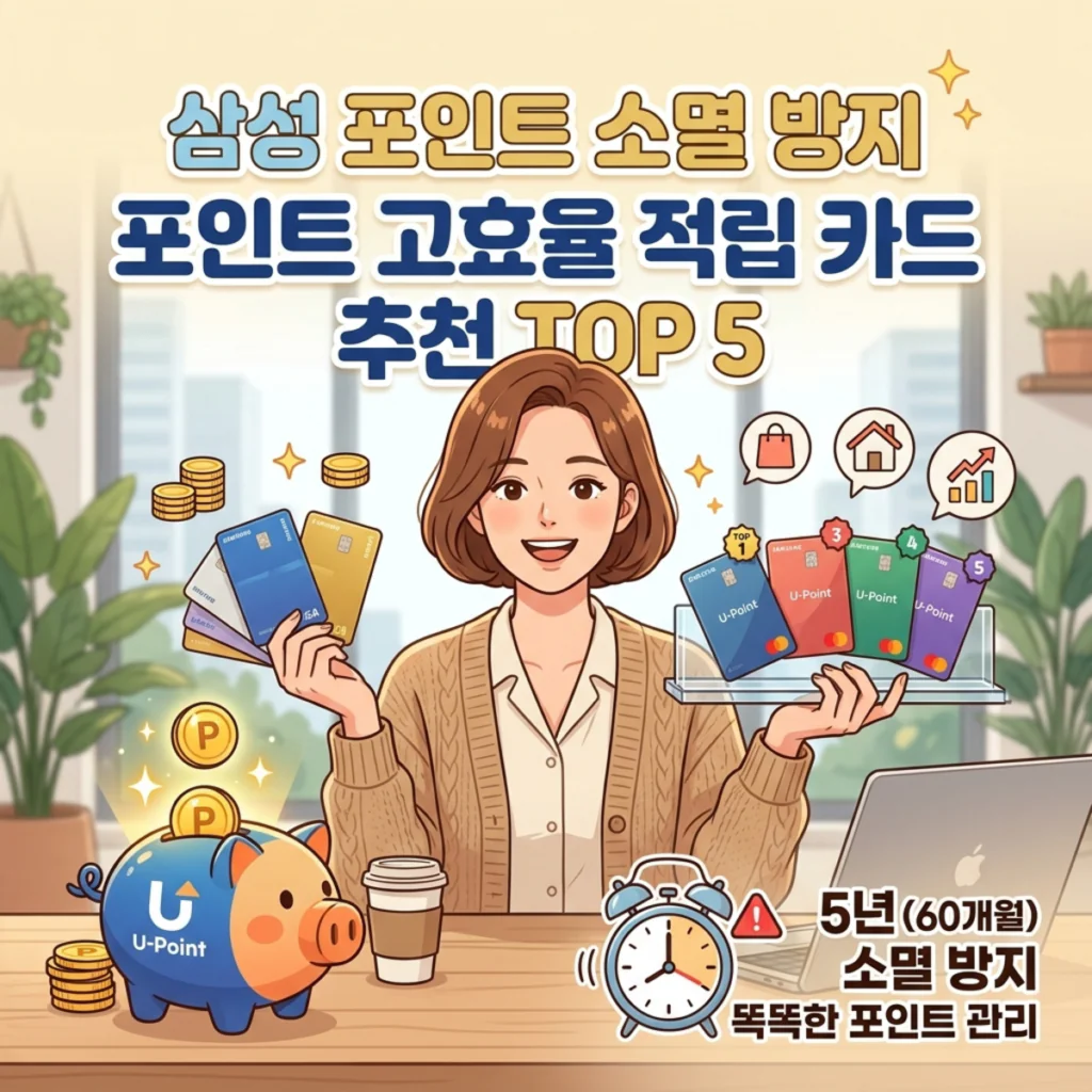 삼성 포인트 소멸 방지 및 포인트 고효율 적립 카드 추천 TOP 5