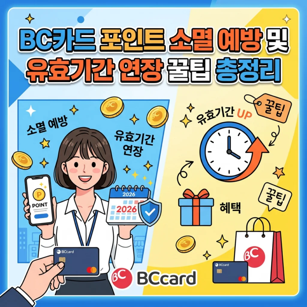 BC카드 포인트 소멸 예방 및 유효기간 연장 꿀팁 총정리