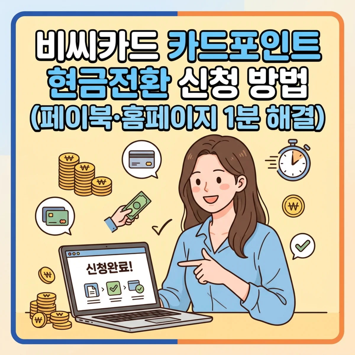 비씨카드 카드포인트 현금전환 신청 방법 (페이북·홈페이지 1분 해결)
