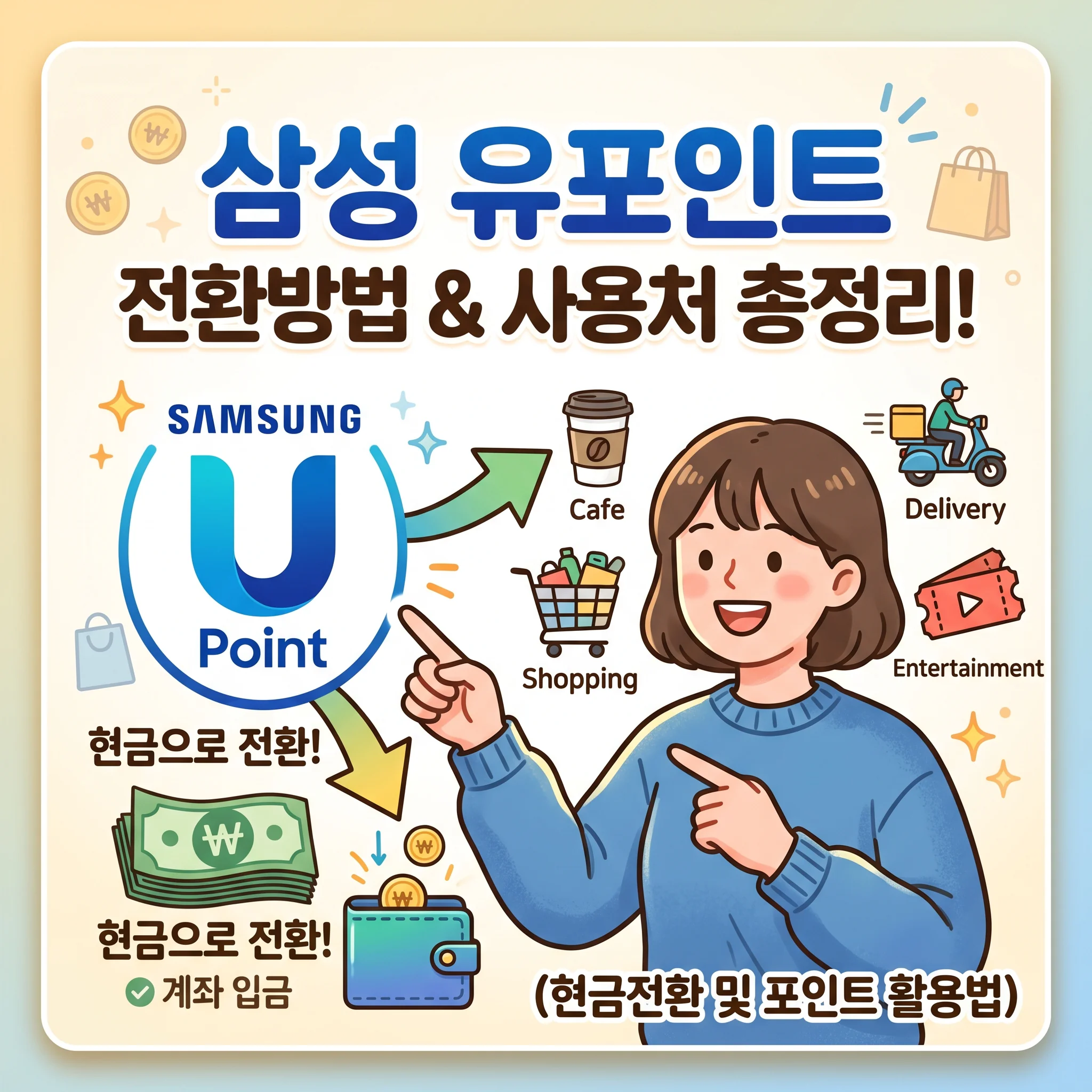 삼성 유포인트 사용방법 및 사용처 총정리 (현금전환 및 포인트 전환법)