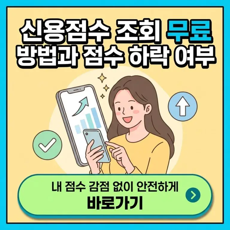 신용점수 조회 무료 방법과 점수 하락 여부 (NICE KCB 차이 총정리)